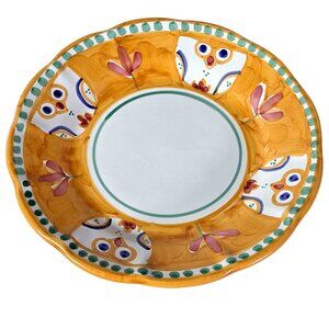Rare VIETRI Solimene Salad Plate Owl Orange Made in Italy